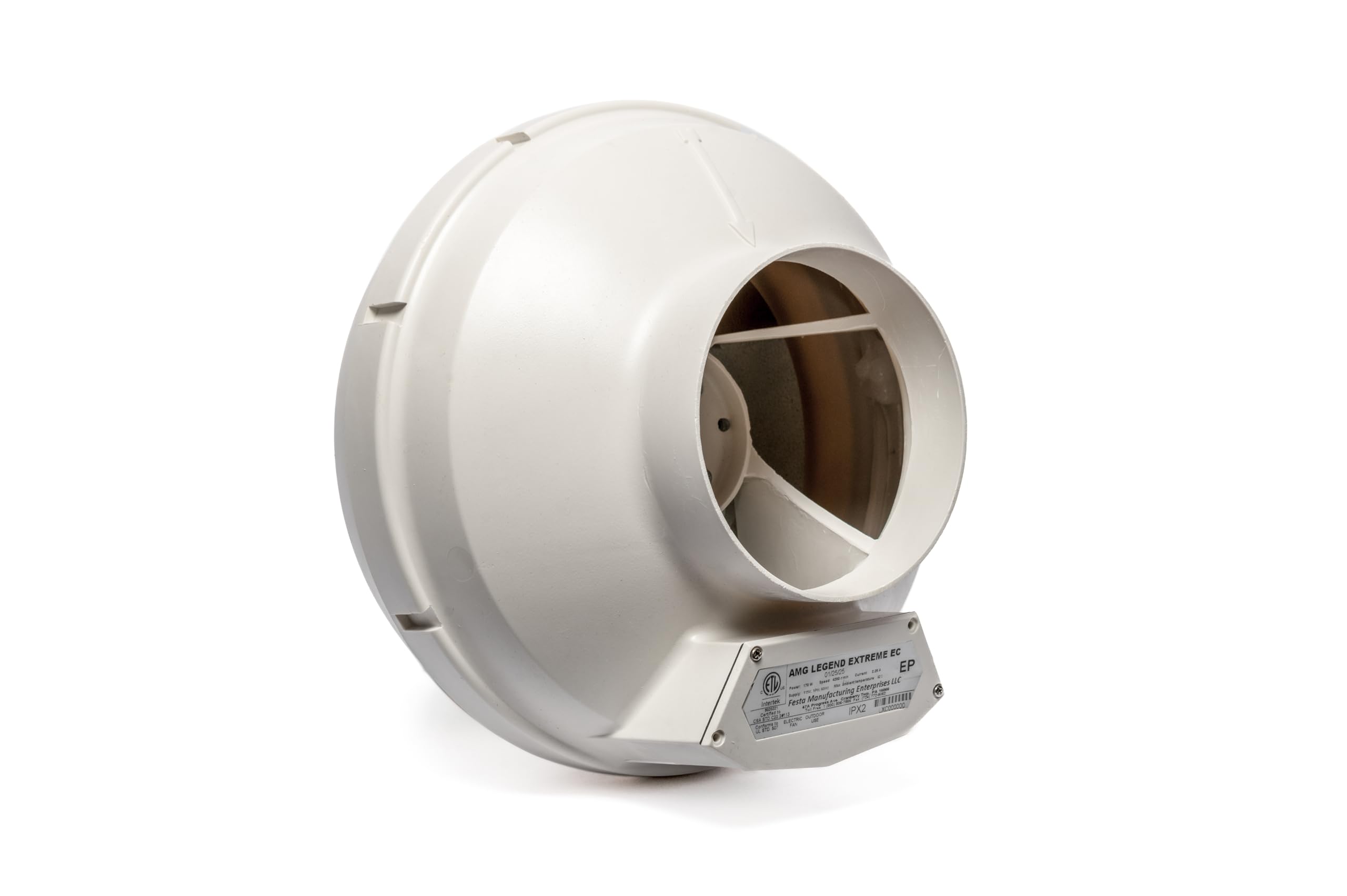 Festa AMG Surge EC Radon Fan – 3“ Installation Kit - Quiet and Energy Efficient Radon Mitigation Inline Fans – High Performance 3” Duct Fan