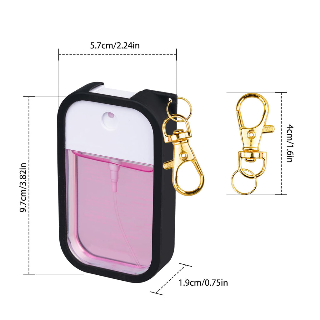 VANEST Silicone Case Compatible with Touchland Hand Sanitizer Spray, Protective Case with Keychain for Spray 1 fl oz