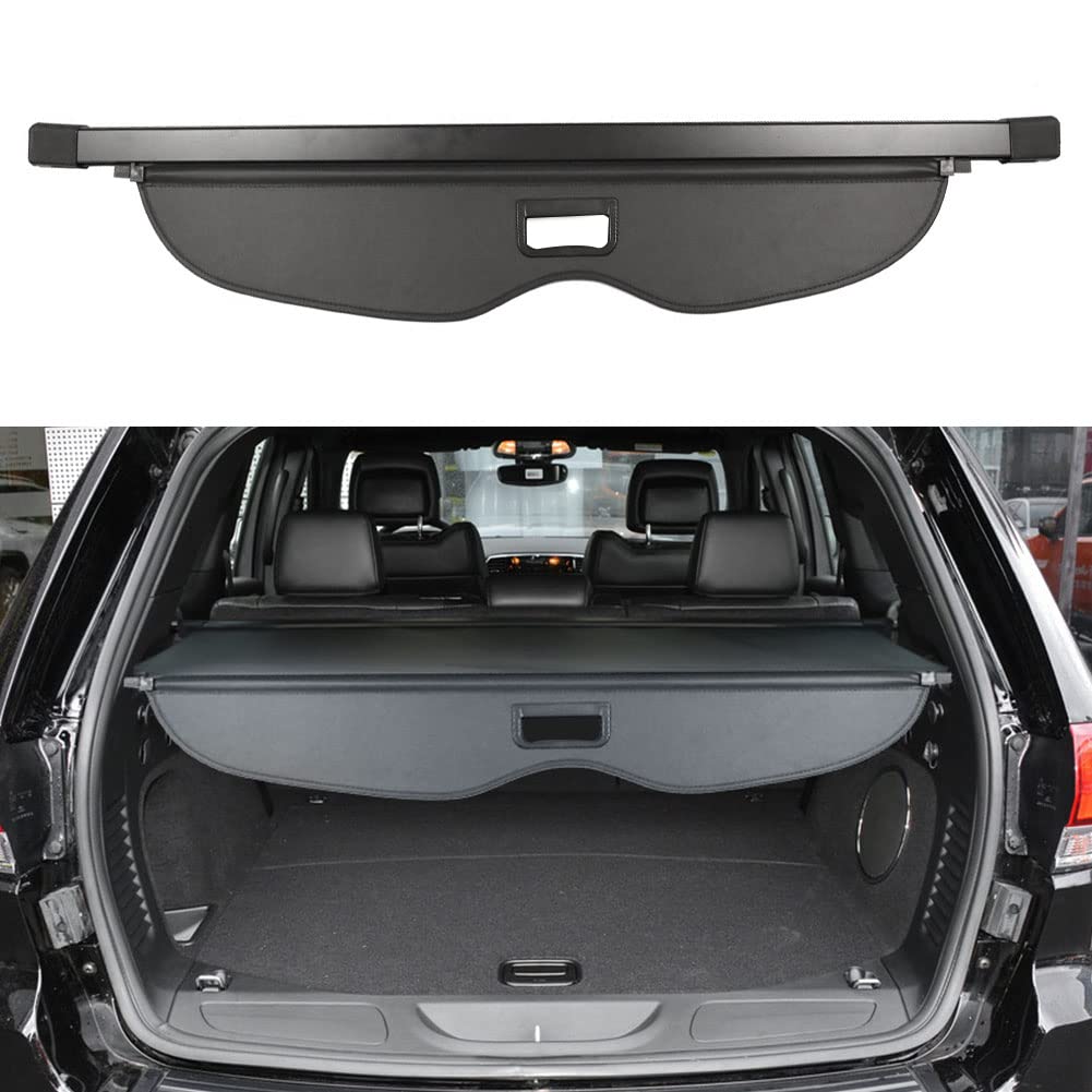 Cargo Cover for Jeep Grand Cherokee (2 Row; WL) 4XE Accessories 2022-2025 2026 Rear Black Trunk Shade Luggage Security Cover