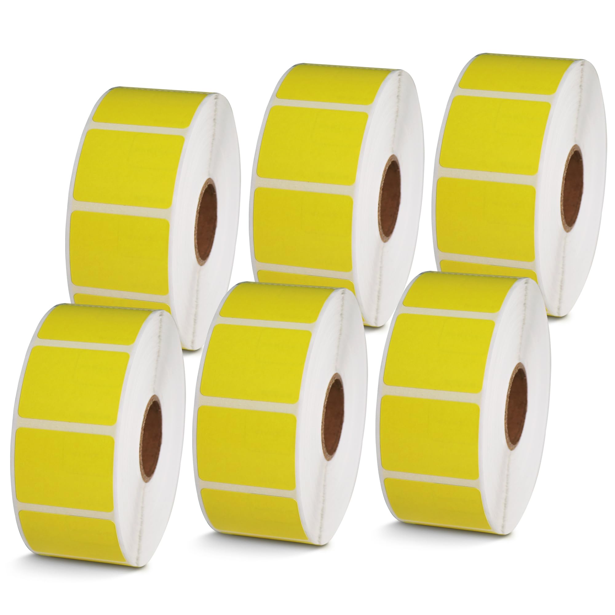 BETCKEY - 1" x 0.5" Small Labels Compatible with Zebra & Rollo Label Printer, Premium Adhesive & Perforated[Light Blue, 6 Rolls, 14580 Labels]