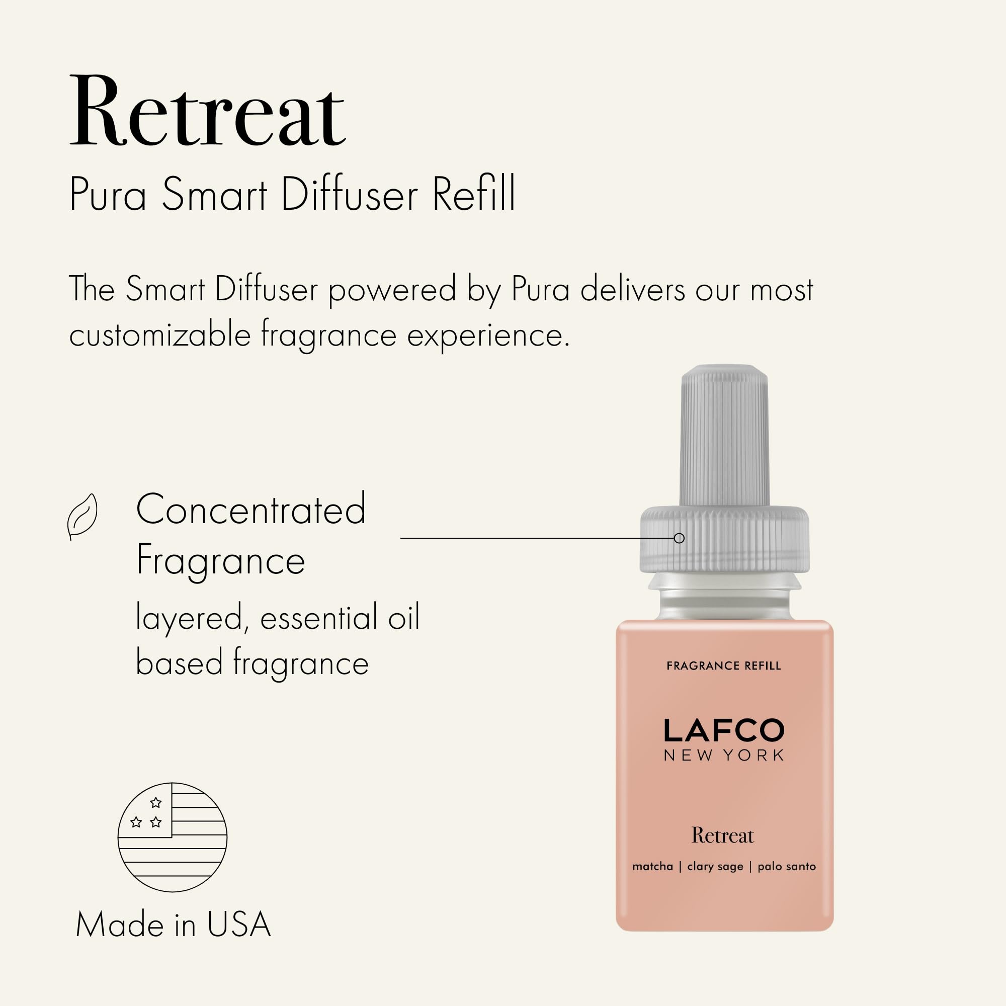 LAFCO New York Pura Smart Device Refill, Big Sky - Pack of 2 - Each Vial Delivers Up to 2 Weeks of Fragrance Life - Made in the USA