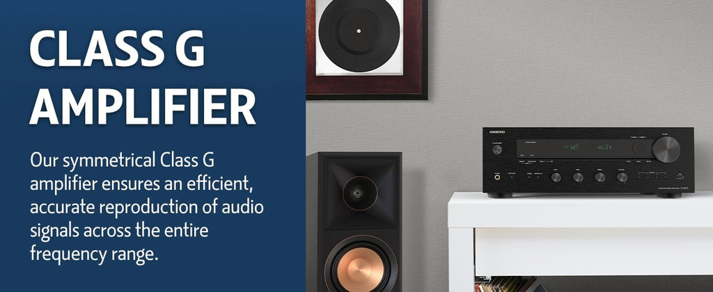 Onkyo TX-8470 2 Channel Stereo Receiver with Wi-Fi, Bluetooth, Phono, Hi-Res Audio and Roon Ready