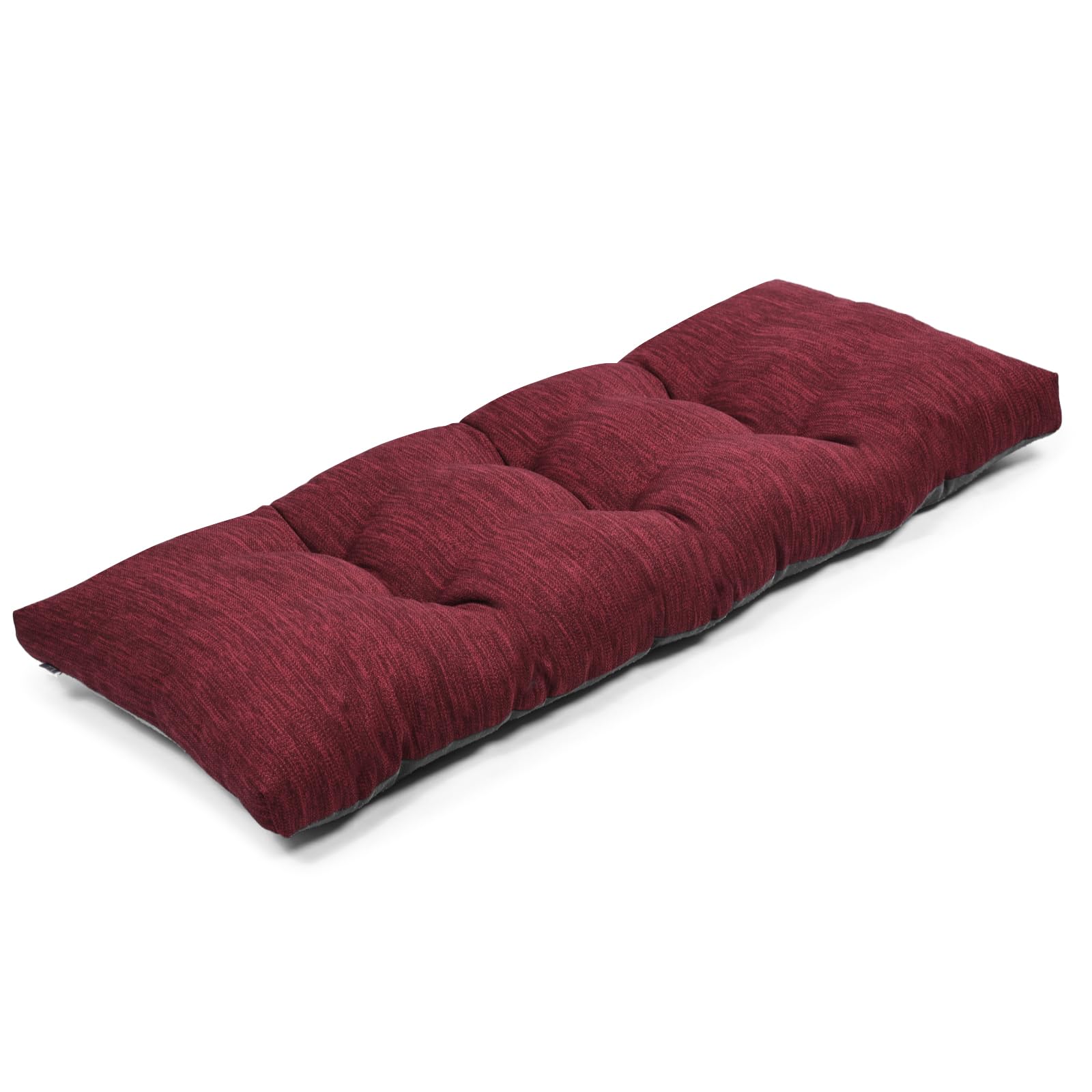 baibu 36 Inch Classic Solid Color Bench Cushion with Ties, Super Soft Indoor Outdoor Rectangle Bench Seat Cushion Standard Size Foam Pad with Non-Slip Bottom - One Pad Only (Beige, 36x15x3in)