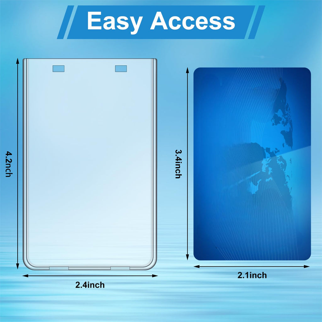 Tinlade 10 Pack Permanent Locking Hard Plastic Badge Holder Vertical Clear ID Badge Holder Heavy Duty Protector Case for Office School Card Travel 2.4 x 4.2 inches