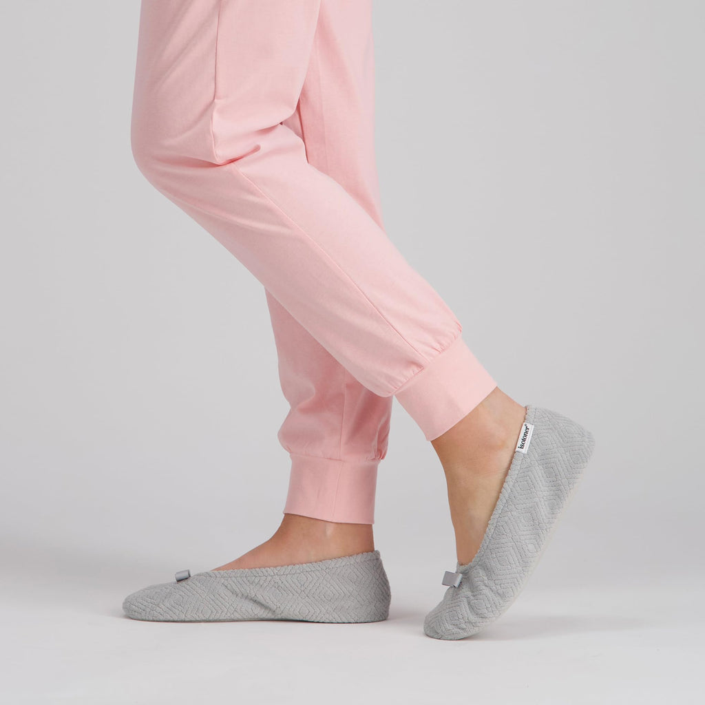isotoner Women's Diamond Microterry Ballerina Slippers