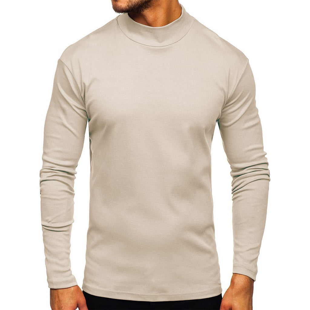 Rela Bota Mens Half Turtleneck Long Sleeve Pullover Basic Designed Undershirt Stretch Slim Fit Sweaters