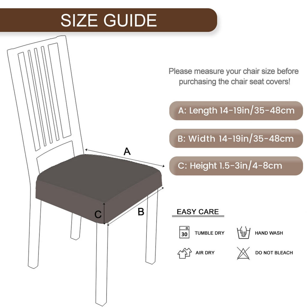 SearchI Seat Covers for Dining Room Chairs Stretch Printed Chair Seat Covers Set of 2, Removable Washable Upholstered Chair Seat Protector Cushion Slipcovers for Kitchen, Office(Ball Flower)