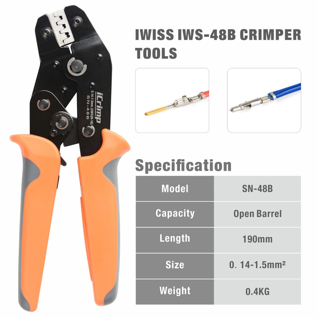 iCrimp IWS4 Solar PV Connector Crimping Tools for AWG14-10 (2.5/4/6mm²) Solar Panel PV Cable with Wire EDM Die
