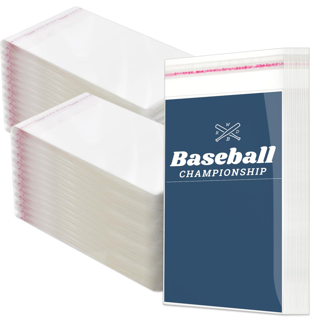 Lewtemi 100 Pcs Graded Card Sleeves Resealable Team Bags for Trading Cards Baseball Sports Slabs Holders Plastic Collectible Slabs Protection,3.5" x 5.5"