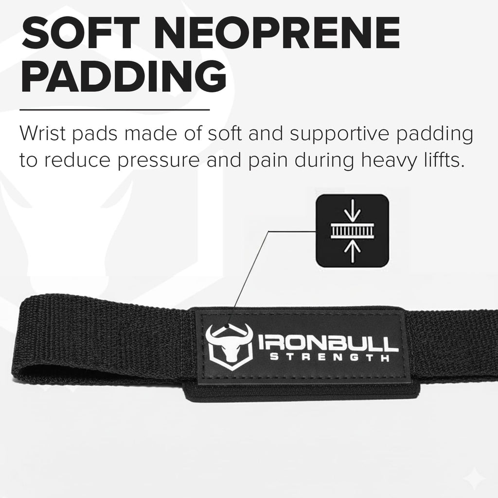 Lifting Wrist Straps for Weightlifting (1 Pair) – Padded Lifting Straps for Deadlifts, Powerlifting, Strength Training & Bodybuilding – Gym Straps for Men & Women