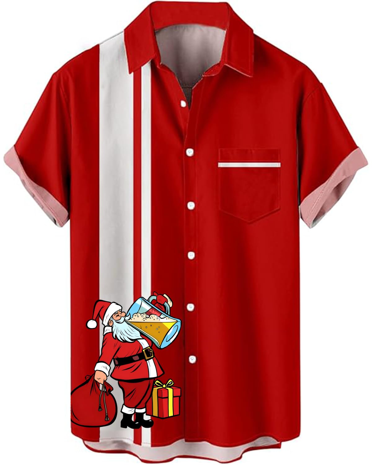 Bowling Shirts for Men Print Short Sleeve Regular Fit Hawaiian Casual Button Down Beach Shirts