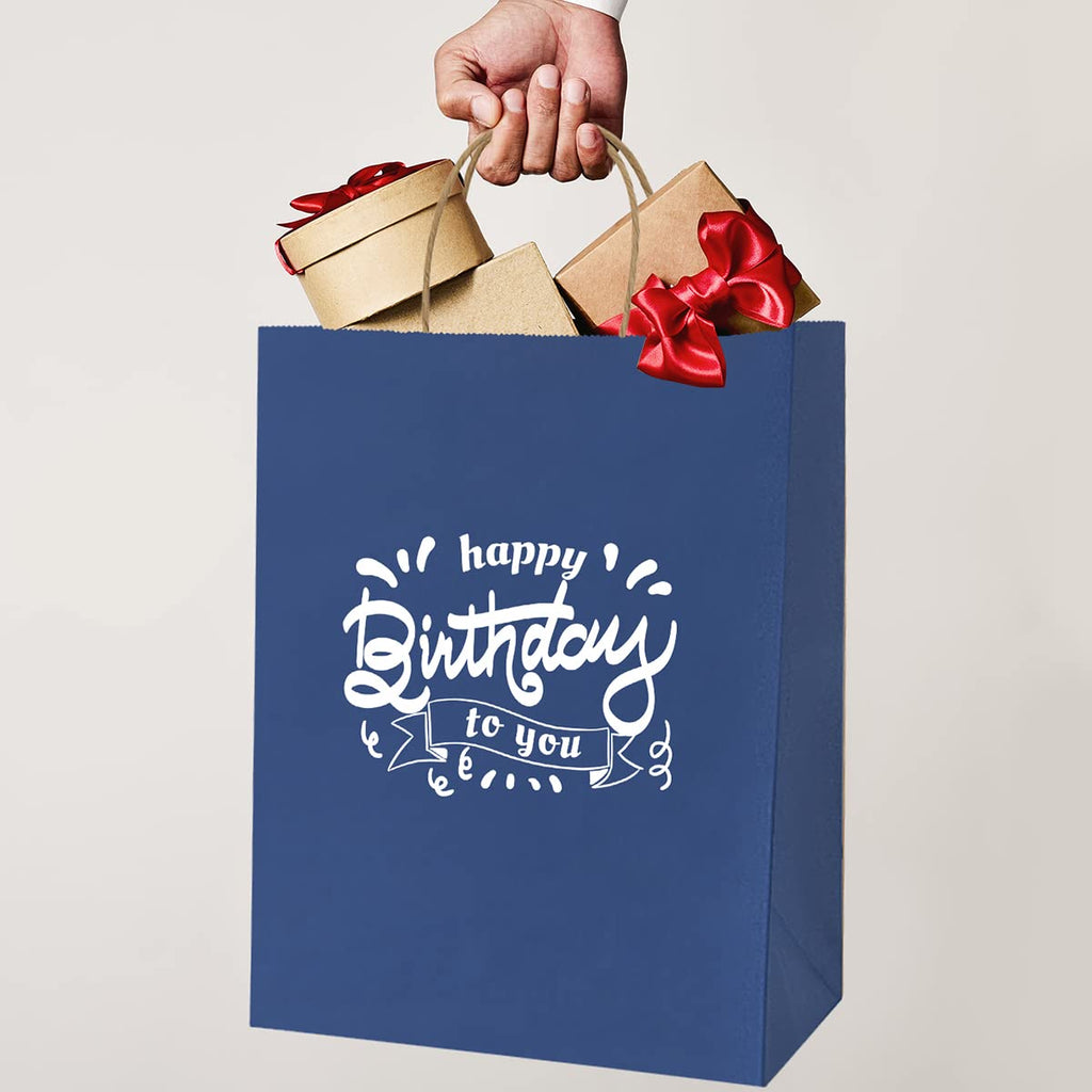 BagDream Gift Bags 10x5x13 25Pcs Kraft Paper Shopping Bags with Handles, for Gifts, Business, Merchandise, Retail, Party Favor, Black Recycled Paper Sacks