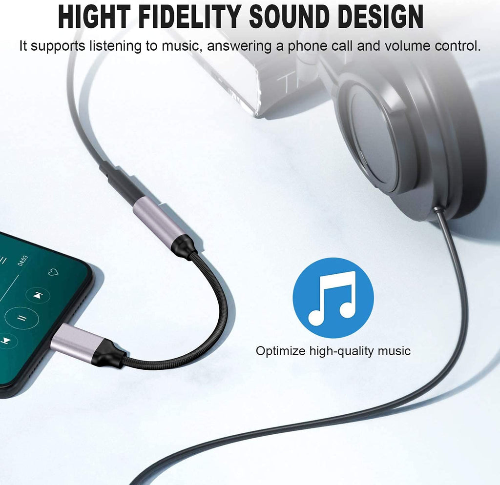 Adaptador USB tipo C a conector de auriculares hembra de 3.5 mm (Negro), cable USB C a auxiliar de audio compatible con Pixel 4 3 2 XL, Samsung Galaxy S21 S20 Ultra S20+ Note 20 10 S10 S9 Plus para