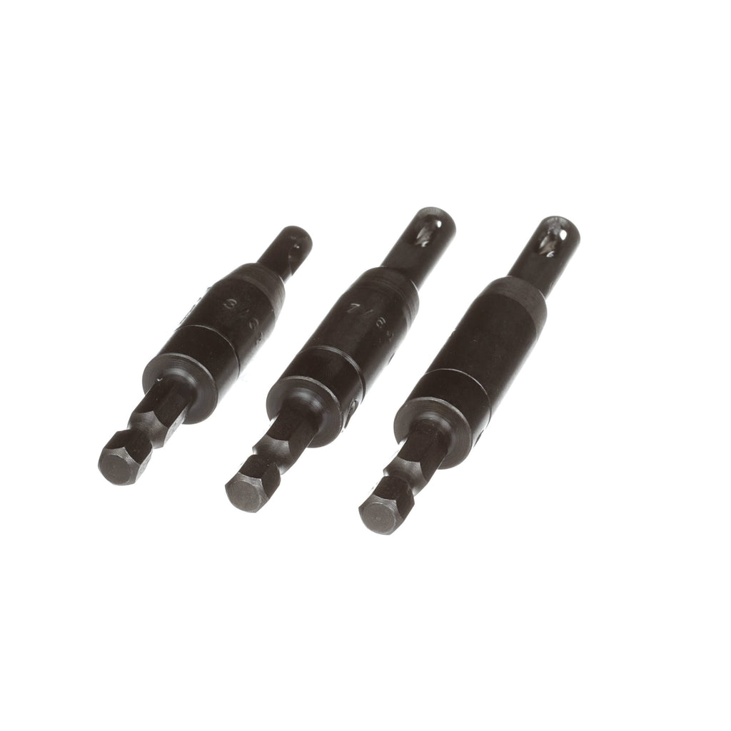 BOSCH CC2430 Clic-Change 1/4 in. Self-Centering Drill Bit Assortment, Woodworking Tools, Drill Bit Set (3-Piece)