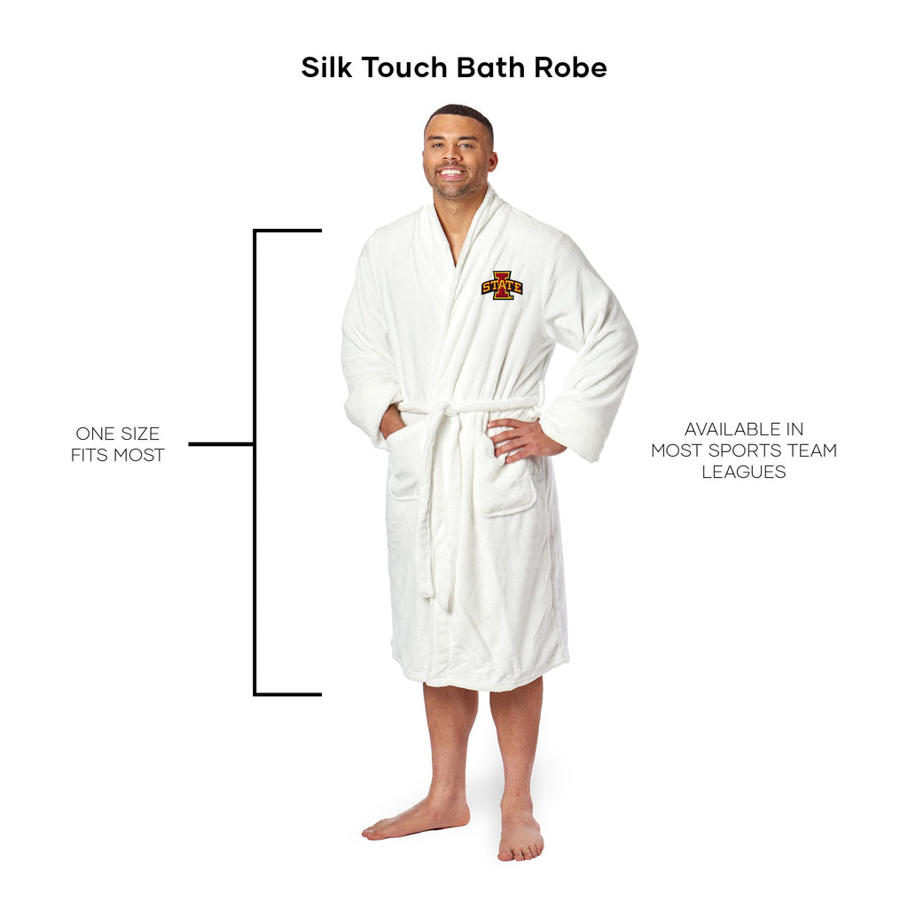 Northwest NCAA Adult Unisex Silk Touch Bathrobe, Officially Licensed Loungewear, Soft Plush Polyester