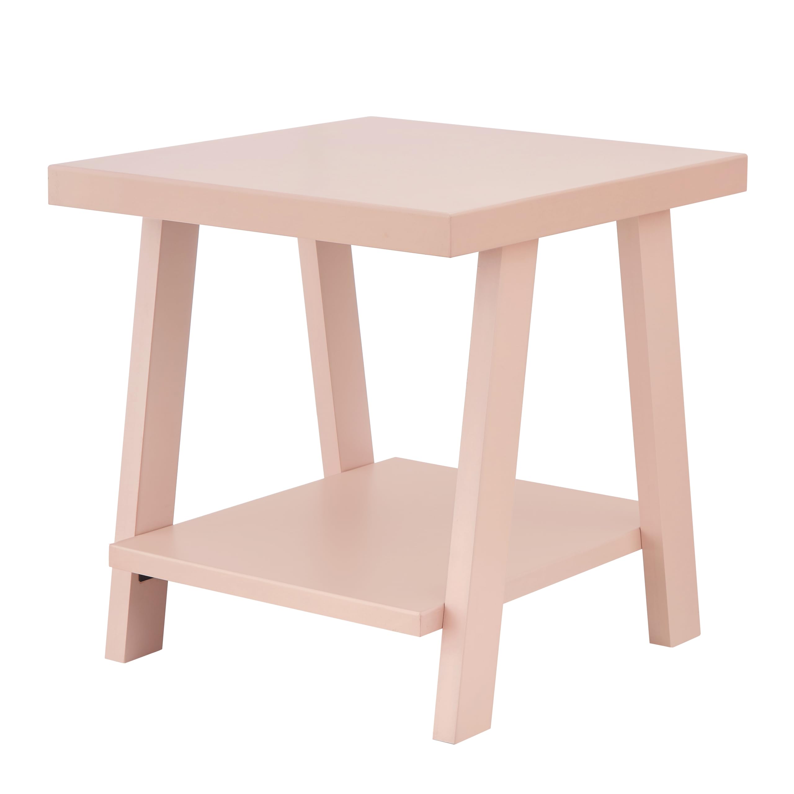 Roundhill Furniture Athens Contemporary Replicated Wood Shelf End Table in Black Finish