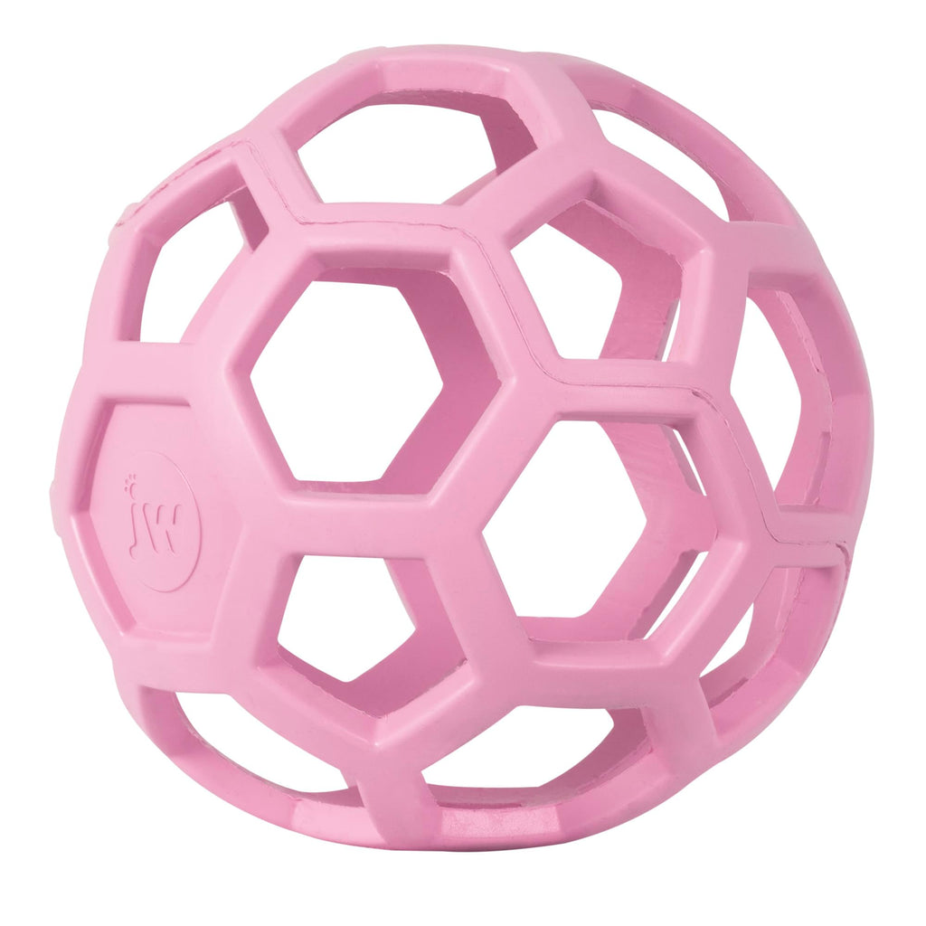 JW Pet HOL-ee Roller™, Dog Toy Puzzle Ball, Natural Rubber, Small (3 Inch Diameter), Blue