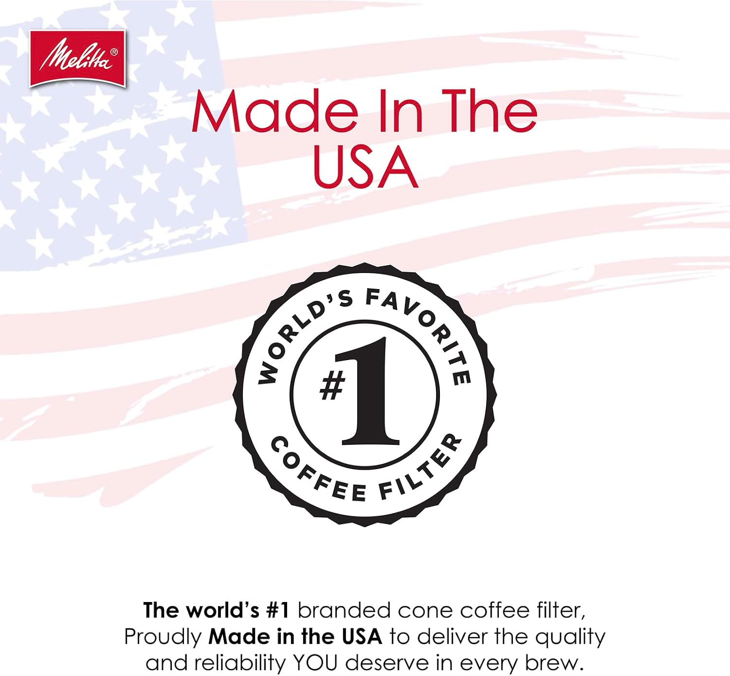 Melitta #4 Cone Coffee Filters, Bamboo, 80 Count (Pack Of 6), 480 Total Filters - Fits all 8-12 Cup Cone Coffee Makers and Pour-Overs, Compostable, Tear-Resistant, Made in USA