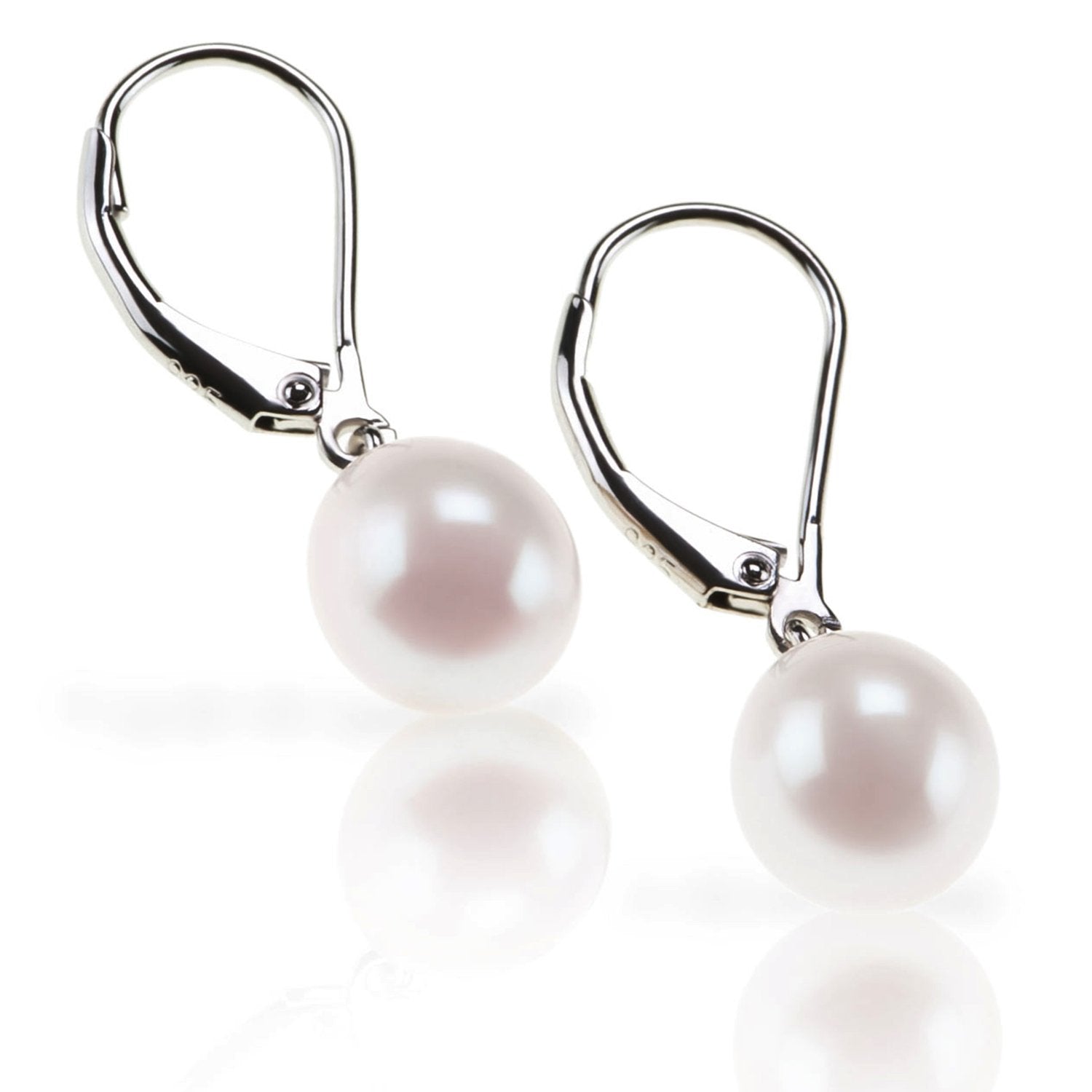 PAVOI Handpicked AAA+ Quality Freshwater Cultured Pearl Earrings Leverback Dangle Stud Pearl Earrings