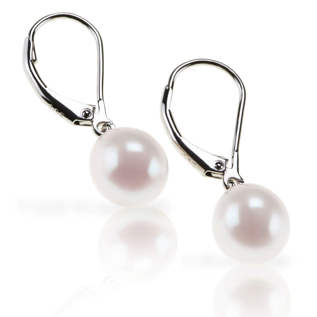 PAVOI Handpicked AAA+ Quality Freshwater Cultured Pearl Earrings Leverback Dangle Stud Pearl Earrings