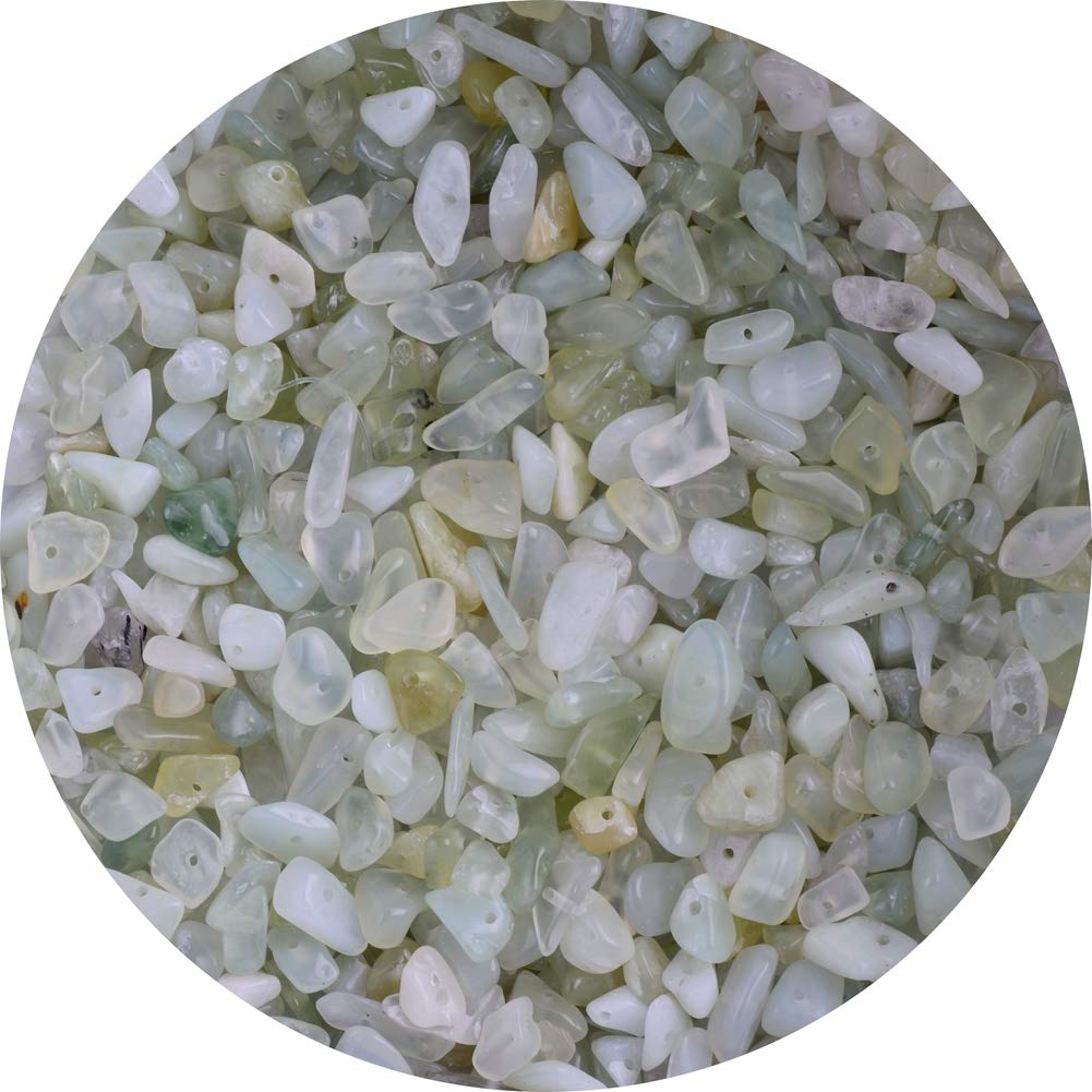 Chip Stone Beads Turquoise 5-8mm About 400 Pieces Irregular Gemstones Healing Crystal Loose Rocks Bead Hole Drilled DIY for Bracelet Jewelry Making Crafting (5-8mm, Turquoise)