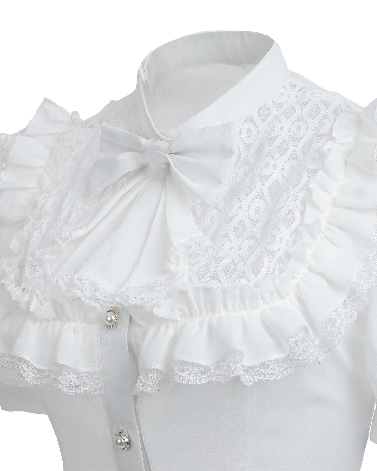Nuoqi Victorian Blouse Womens Gothic Shirt Vintage Long Sleeve Lotus Ruffle Tops