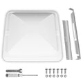 Jack Boss RV Roof Vent Cover, 14 Inch Replacement Vent Lid for Inside RV Trailer Camper Motorhome, White One Pack