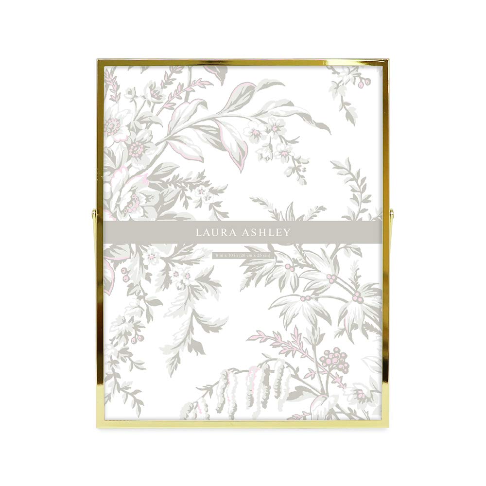 Laura Ashley 2x3 Rose Gold Flat Metal Picture Frame (Vertical) with Pull-Out Easel Stand, Made for Tabletop, Counterspace, Shelf and Desk (2x3, Rose Gold)