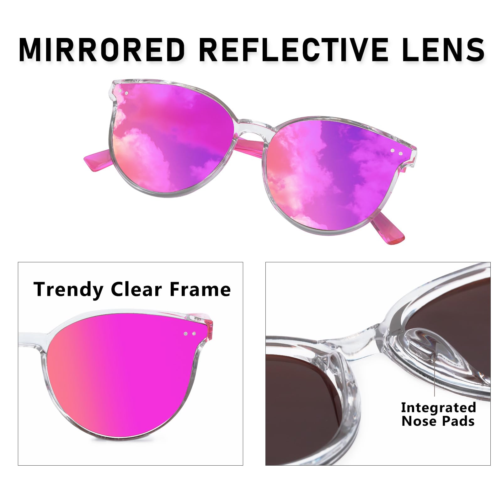 Kids Sunglasses, Sunglasses for Kids Children, Mirrored Sunglasses for Girls Boys Toddler UV400 Age 3-10