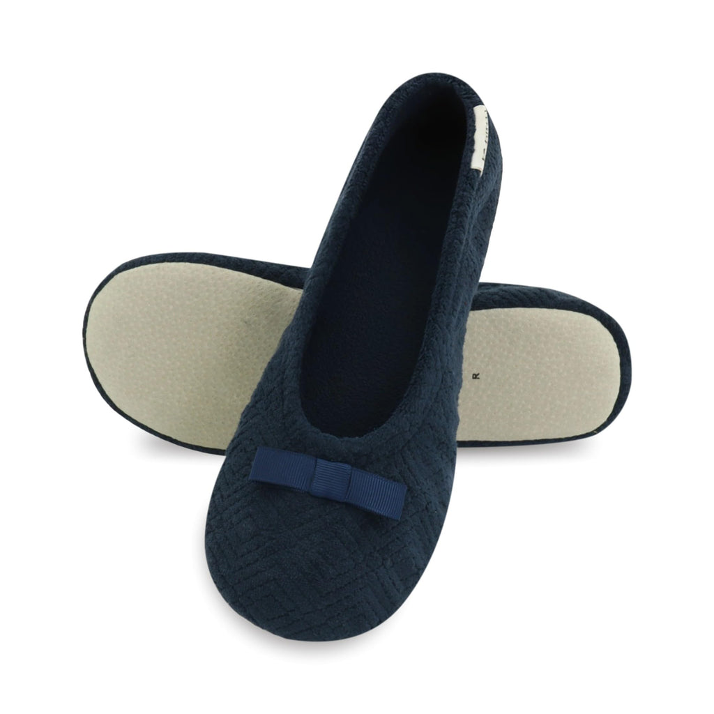isotoner Women's Diamond Microterry Ballerina Slippers