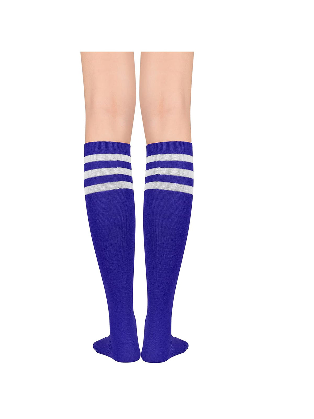 Century Star Knee High Striped Socks for Women - Long Thin Tube Sports Thigh High Socks Tall Stockings