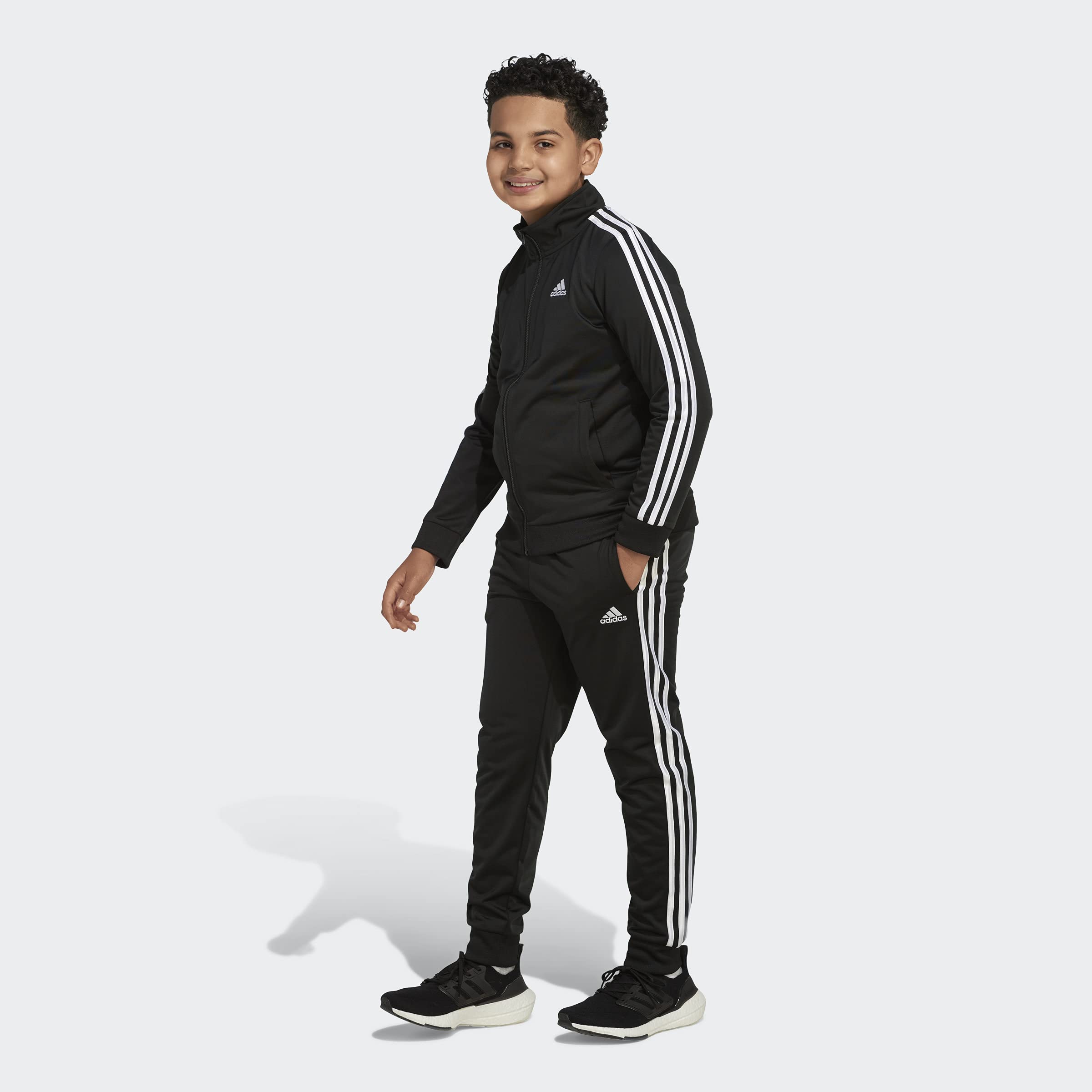 adidas boys Zip Front Iconic Tricot Jacket