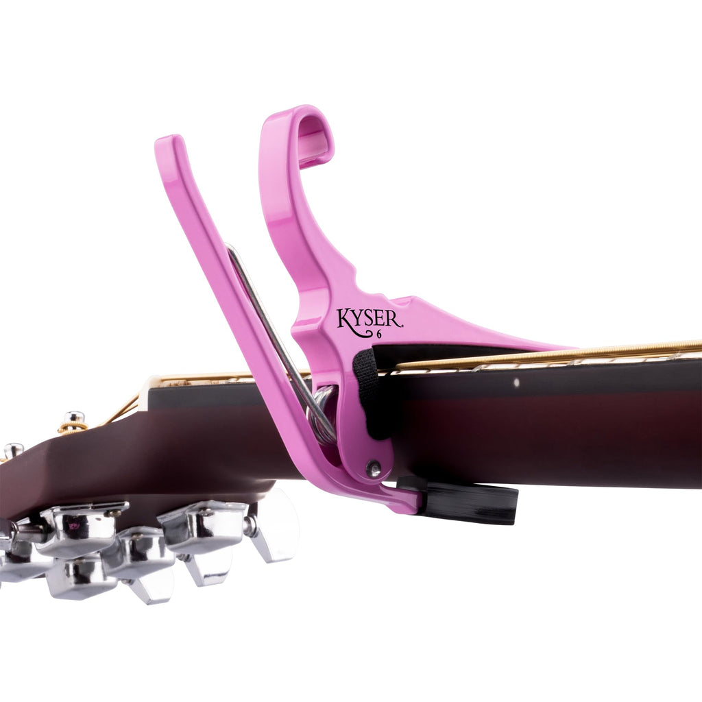 Kyser Musical Products Quick-Change Guitar Capo, KG6ABA, Abalone - For 6-String Acoustic Guitars, Made in USA, Quality, Strong, Lightweight, Quick & Easy Key Changes, Innovative, Perfect Fit
