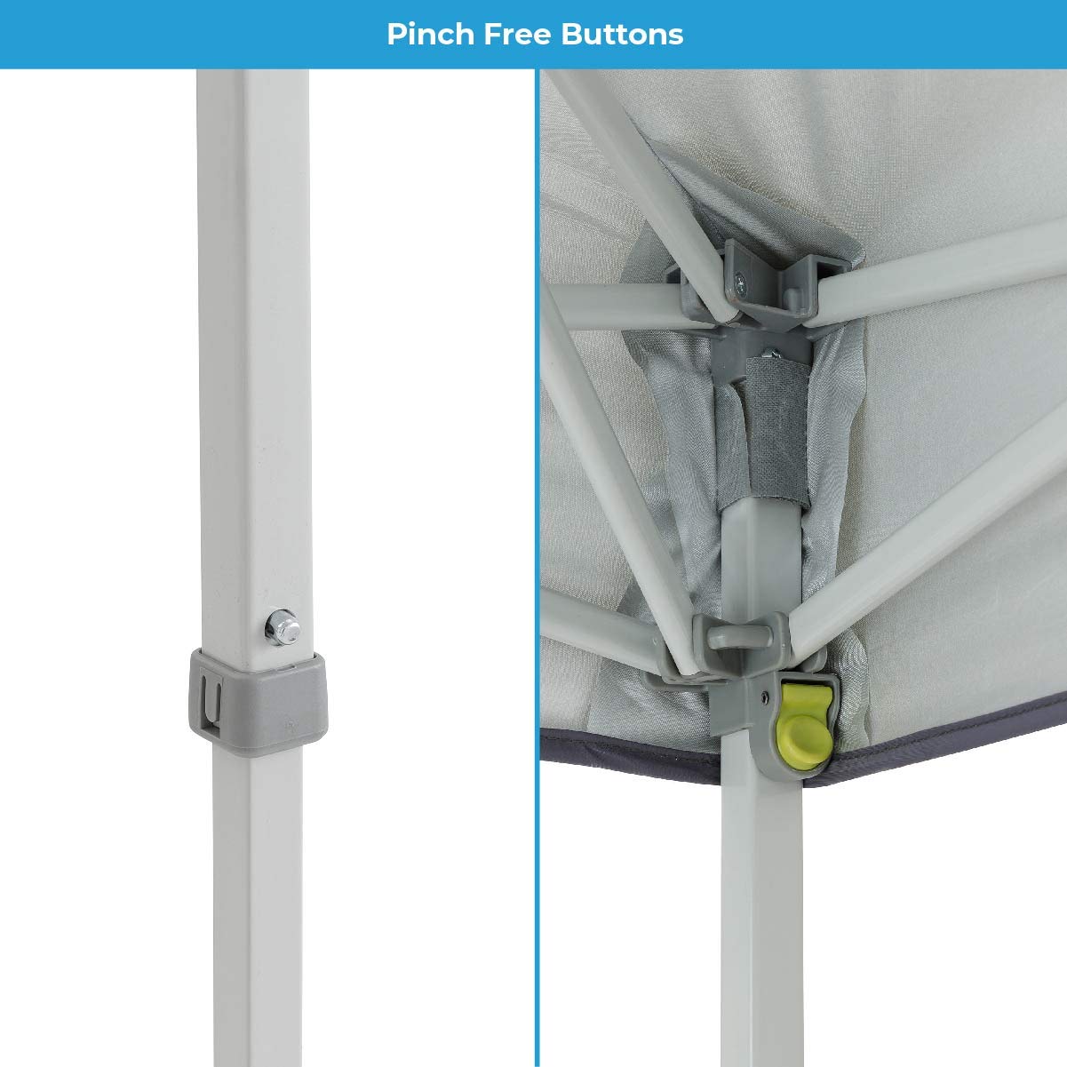 Core Instant Straight Leg Canopy Tent with Adjustable Sun Wall, 6 ft x 4 ft , Gray