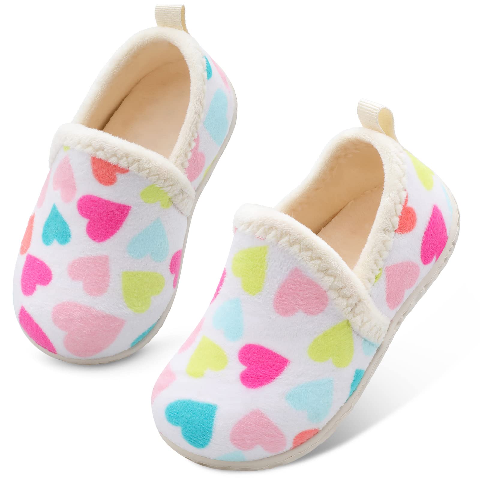 Lefflow Toddler Slippers Boys Girls House Shoes Slip on Baby Sock Shoes Lightweight Outdoor Walking Shoes
