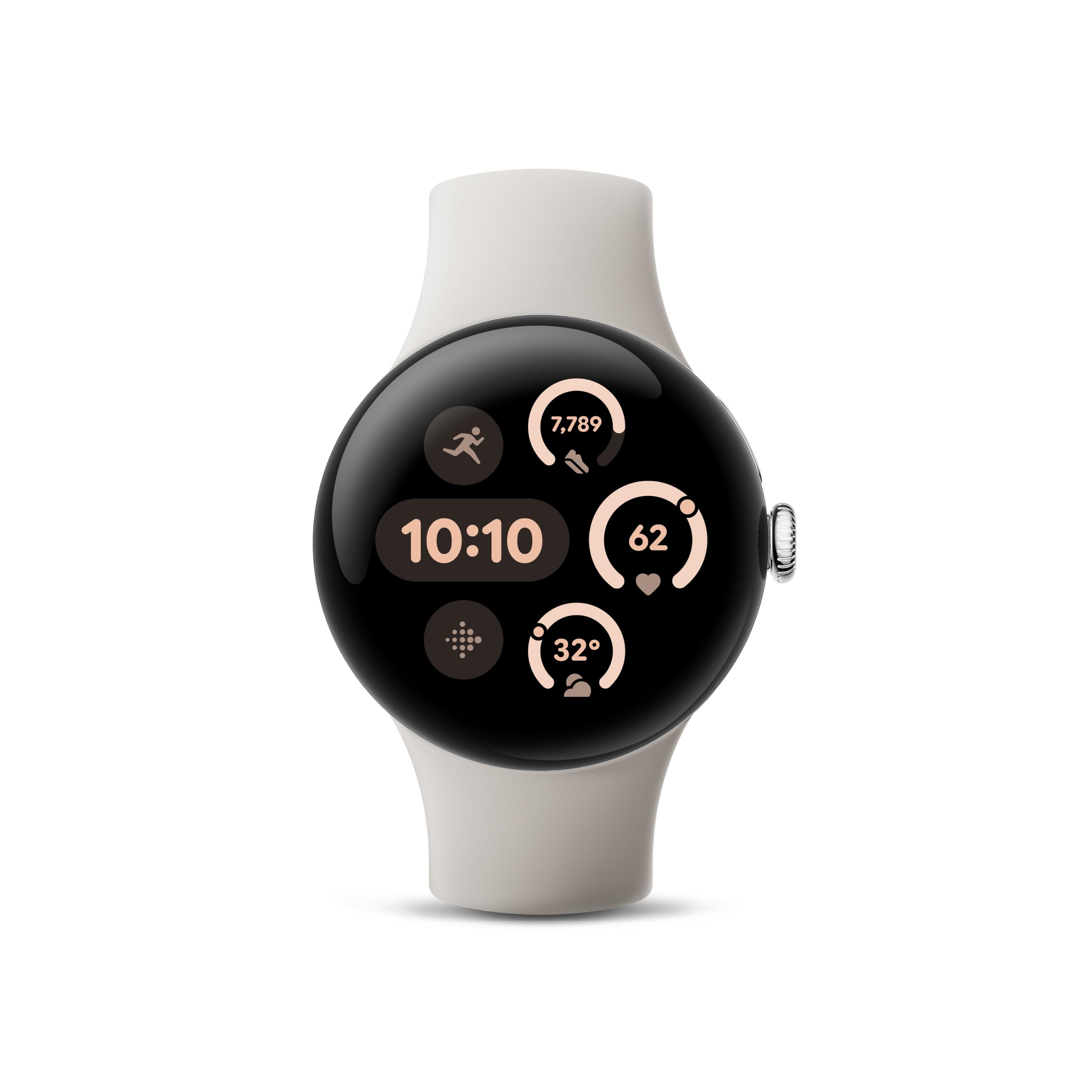 Google Pixel Watch 3 (41mm) 2024 Model - Android Smartwatch, Heart Rate Tracking, Fitbit Advanced Running, Fitness Insights, 24-Hour Battery - Champagne Gold Aluminum Case - Hazel Band - LTE