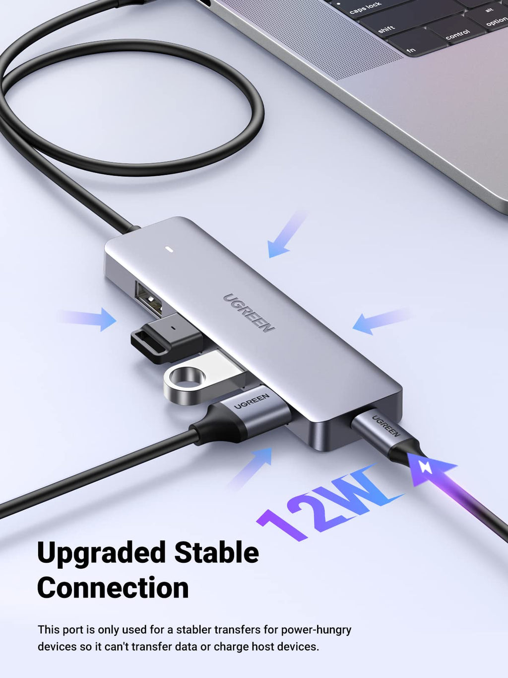 UGREEN USB C to USB A Hub with 4 USB 3.0 for Laptop, MacBook Pro/Air, Mac mini M4, iMac, iPad Pro, Chromebook, Dell XPS, Galaxy S23, and More, 0.5FT
