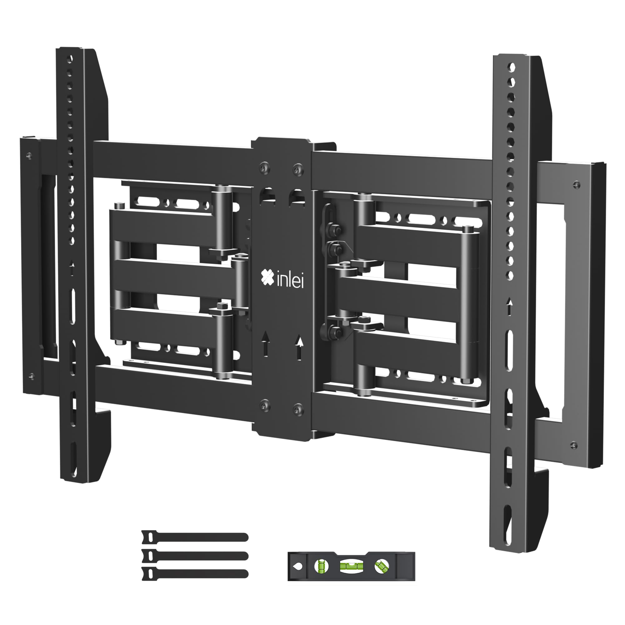 XINLEI Full Motion TV Wall Mount for Most 26"-70" Flat/Curved TV, Swivel Tilt Bracket with Articulating Dual Arms, Support 100lbs, Max VESA 400x400mm, Fits 12”/16" Wood Stud (MA570)