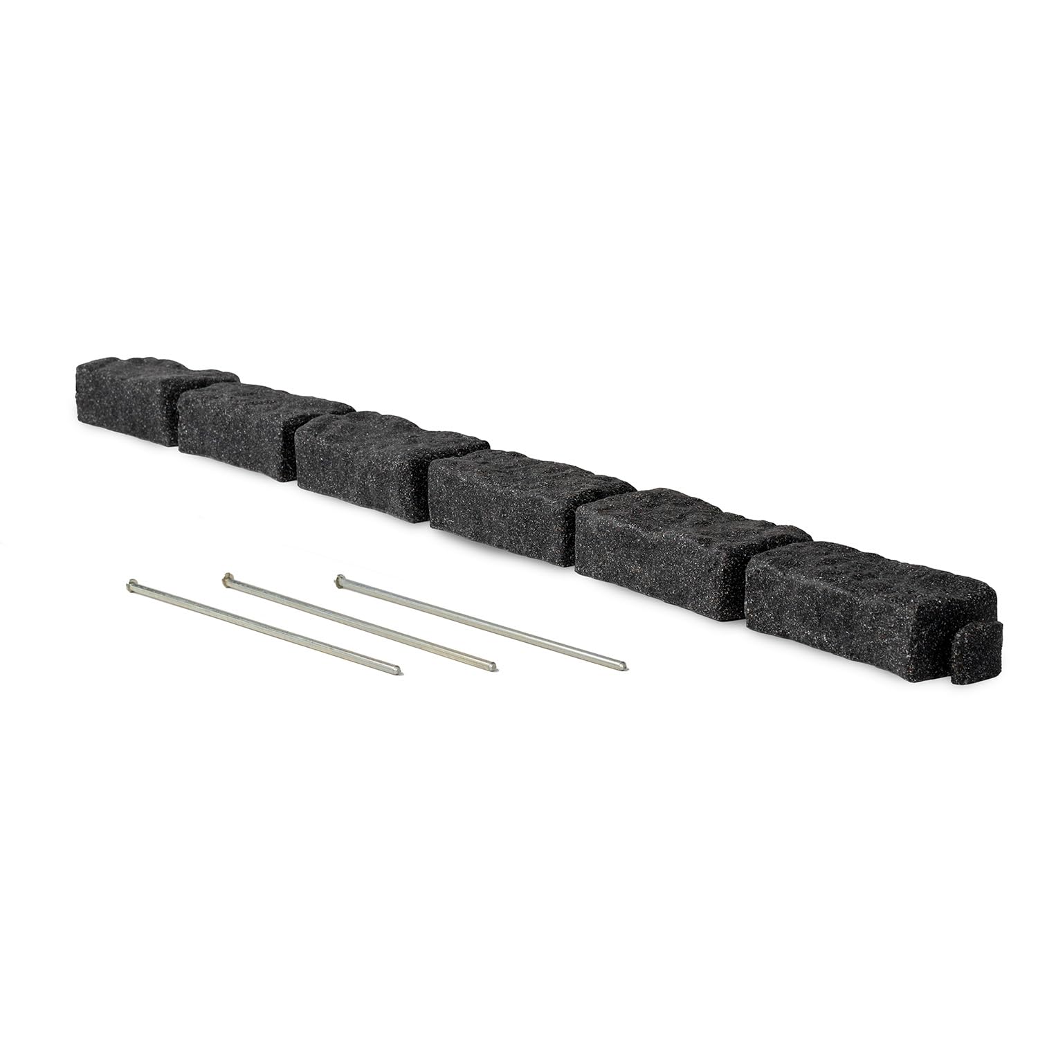 Beuta Landscape Edging | Garden Edging Border | Faux Stone Bricks for Lawn edging, Flower beds, Pathways & Yard Edging– 1 Pack | Each Section Has 6 Bricks 48"L x 4"W x 2.25"H | 3 Spikes |Cobblestone