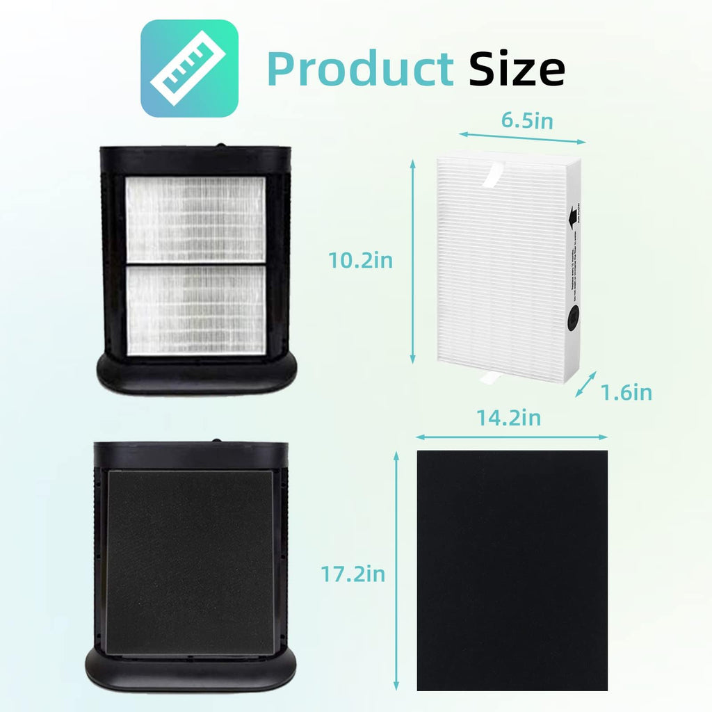 HPA200 Replacement Filters for Honeywell HPA200 HRF-ARVP200 Series Air Purifiers HPA200, HPA201, HA202, HPA204, HPA250, HPA5200, 2 R Filter and 4 Activated Carbon Pre-Filters A