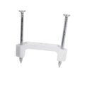 Gardner Bender PS-150Z Plastic Staple, ½ Inch., Secures Romex, UF & (NM) Non-Metalic Cable, Polyethylene - UV Resistant, Splinter Free, Application: 14/2, 12/2, 10/2 (NM) Non-Metalic Cable, 100 Pk., White