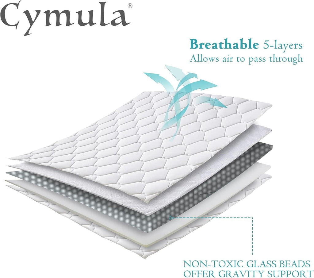CYMULA Weighted Blanket for Adults (25lbs 80"x87" King Size Black) - Cooling Breathable Heavy Blankets for Summer Winter - Ultra Microfiber Soft Comfort Blanket with Glass Beads - Gifts for Men/Women