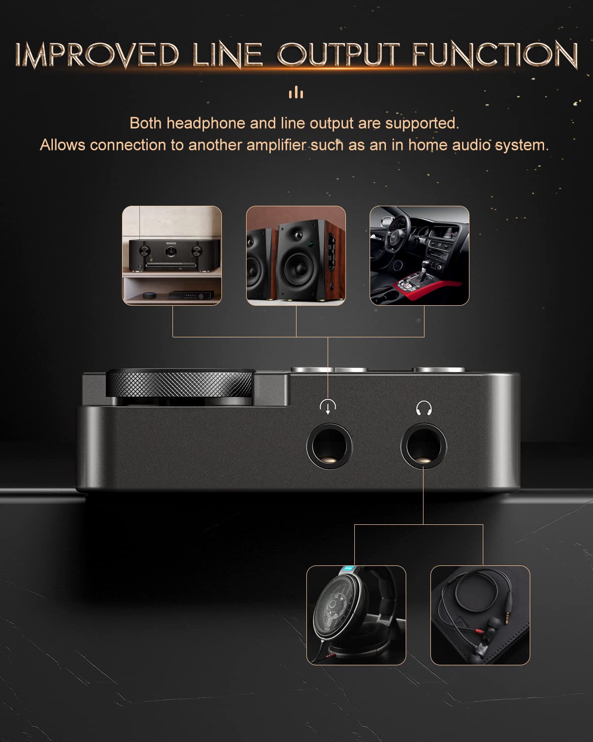 MECHEN M30 HiFi MP3 Player, Lossless DSD High Resolution Digital Audio Music Player, High-Res Portable Audio Player with 64GB Memory Card (Gold)