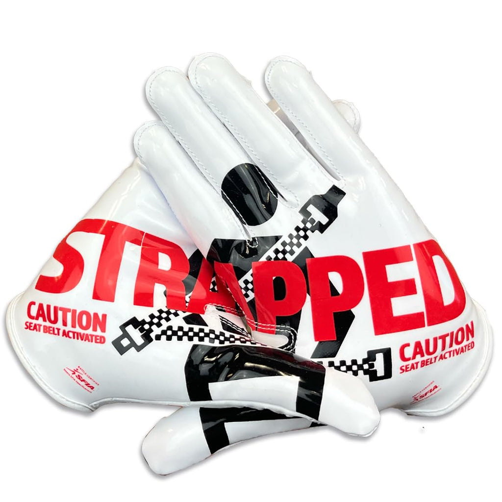 Battle Doom Speed Football Receiver Gloves – Ultra Stick Grip, Compression Fit (Runs Tight – Size Up If Between Sizes), Youth & Adult Football Gloves