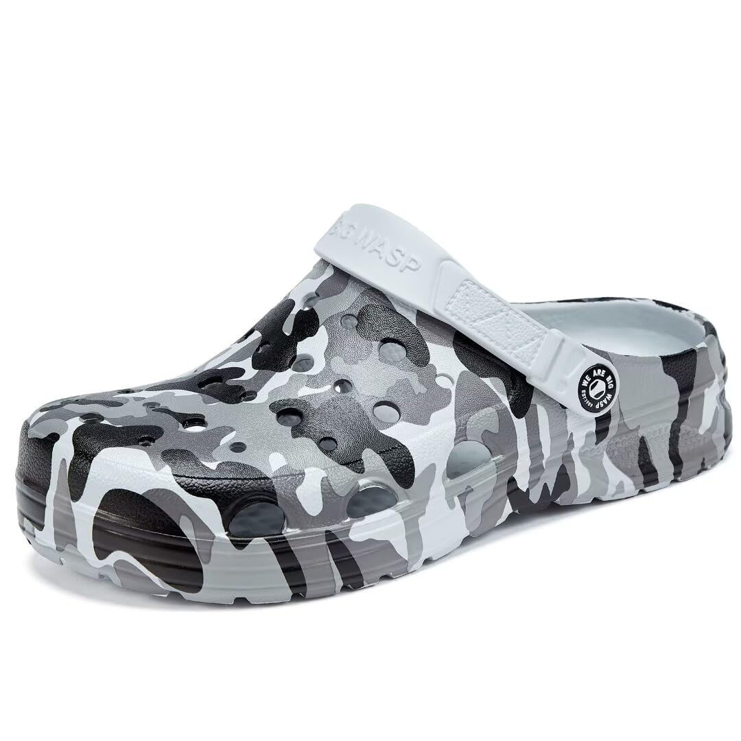 Kids Boys&Girls Black Camouflage Clogs Children's Beach Shoes Classic Marbled Tie Dye Clog Little Kid