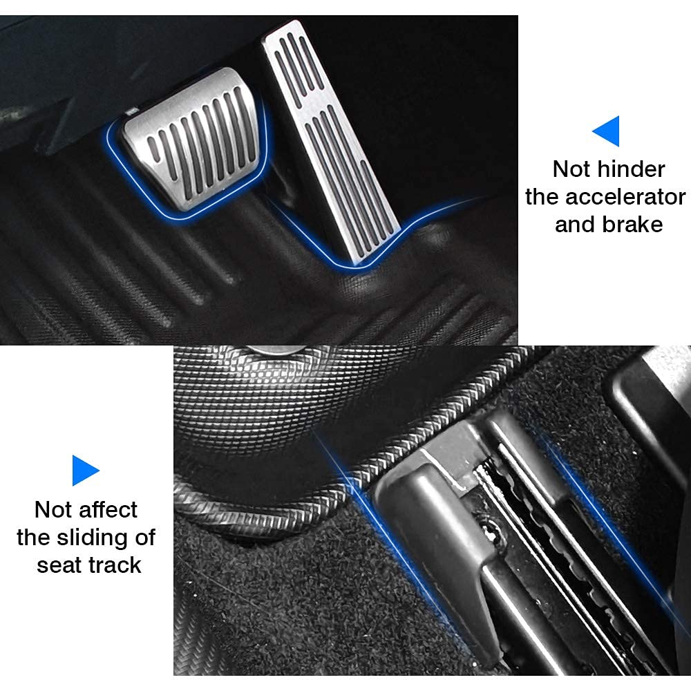 KUST Floor Mats for Tesla Model S Accessories 2012-2024 2025 (Not for Plaid/Long Range) Custom Fit Floor Liners A ll Weather Protection 1st & 2nd Row High Edge Non-Slip