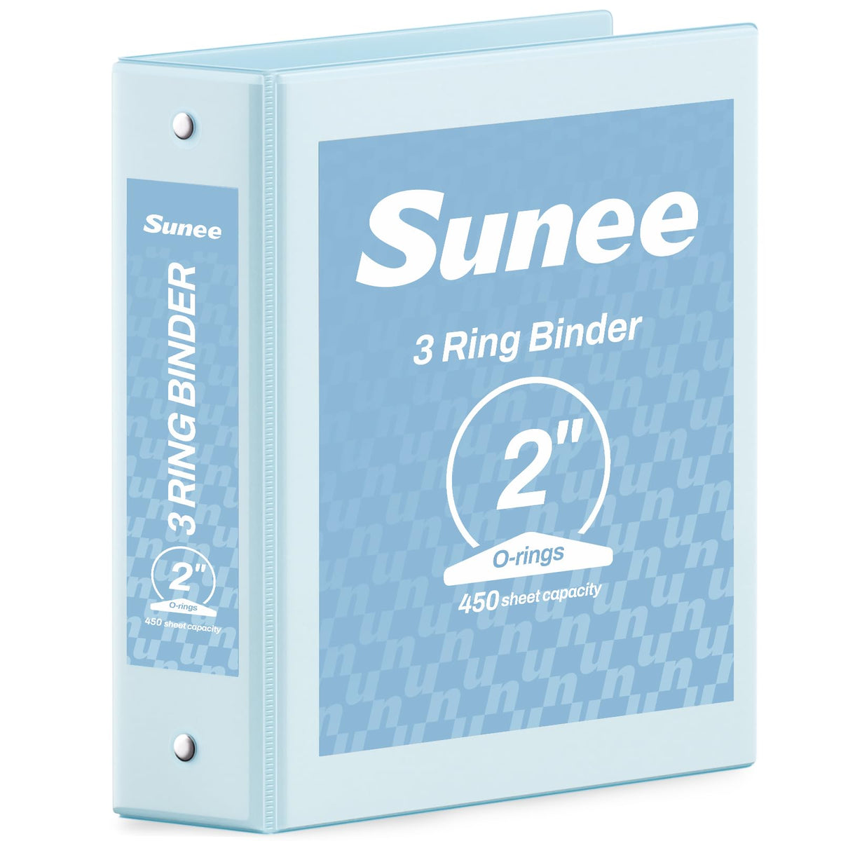 SUNEE 3 Ring Binder 1/2 Inch 1 Pack, Clear View Binder Three Ring PVC-Free (Fit 8.5x11 Inches) for School or Office Supplies, Black