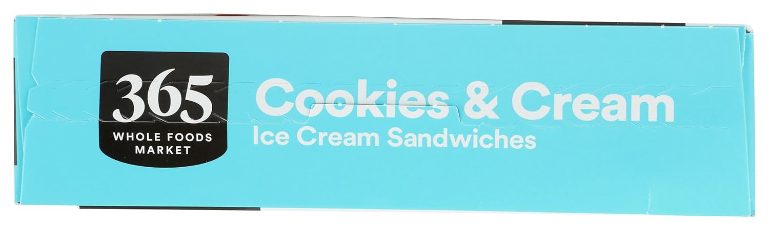 365 by Whole Foods Market Cookies & Cream Ice Cream Sandwiches, 17 FZ