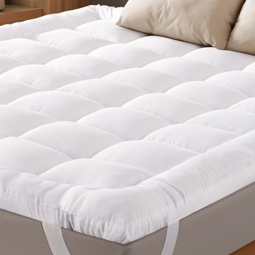 Ultra Soft Twin Mattress Topper - Cloud-Like Mattress Pad for Full Back Support - Breathable Cooling Material for Hot Sleepers, White
