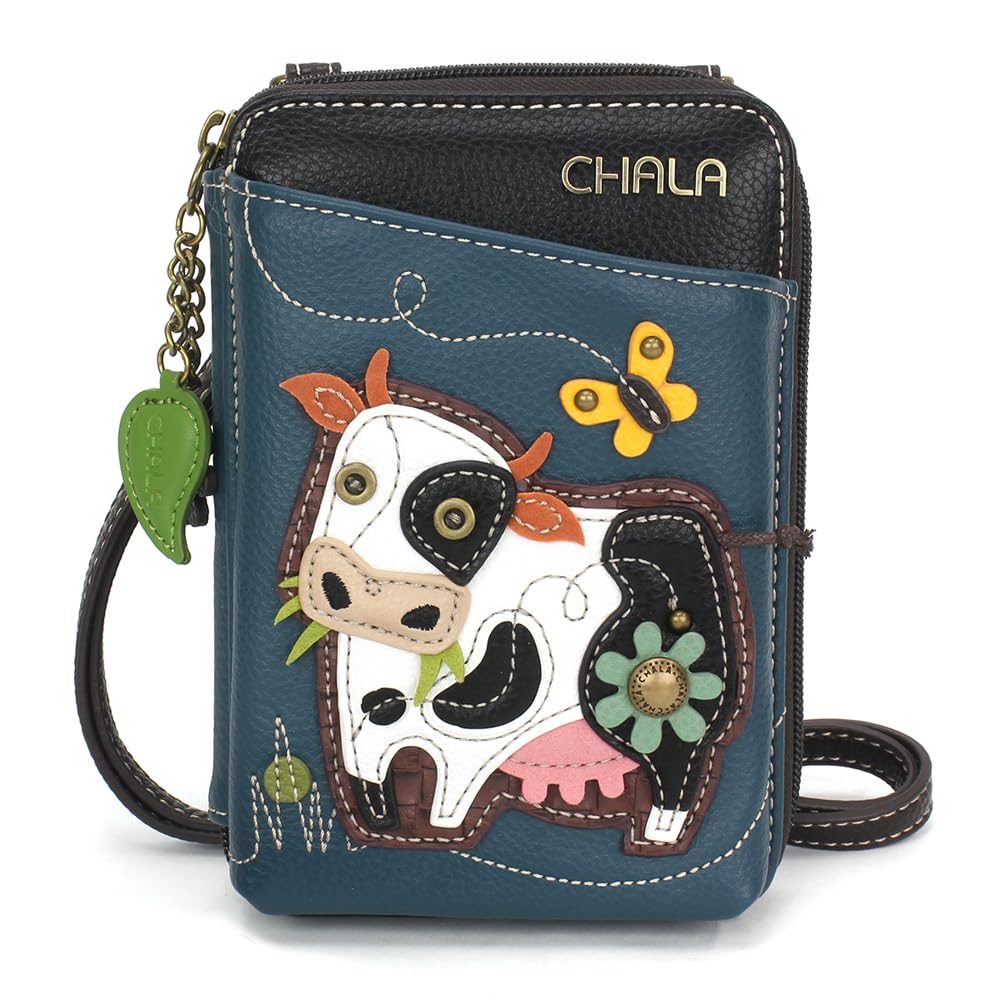 CHALA Wallet Crossbody Cell Phone Purse - Women Faux Leather Multicolor Handbag with Adjustable Strap